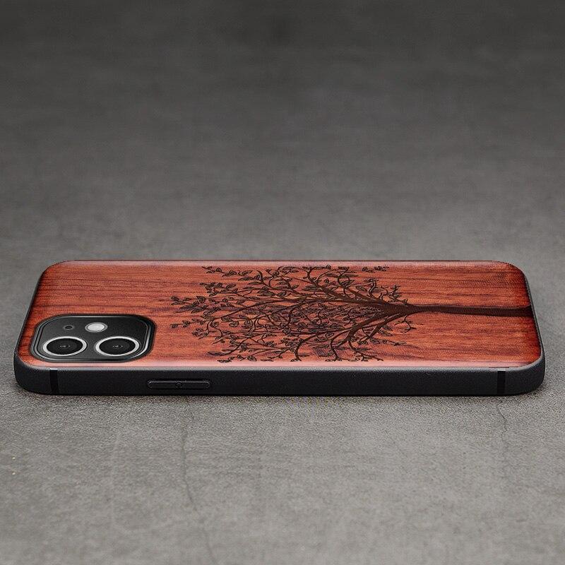 Coque en bois iPhone 15 14 13 et 12 Pro Max Plus Mini, Cerisier en — free download